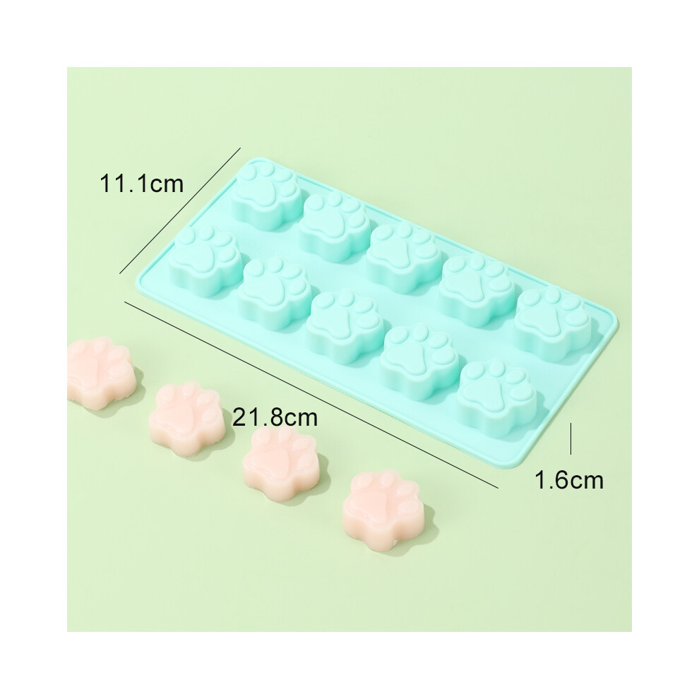 (YH-942-Vert) Moule à pâtisserie en silicone réutilisable en forme de patte d'animal de compagnie pour