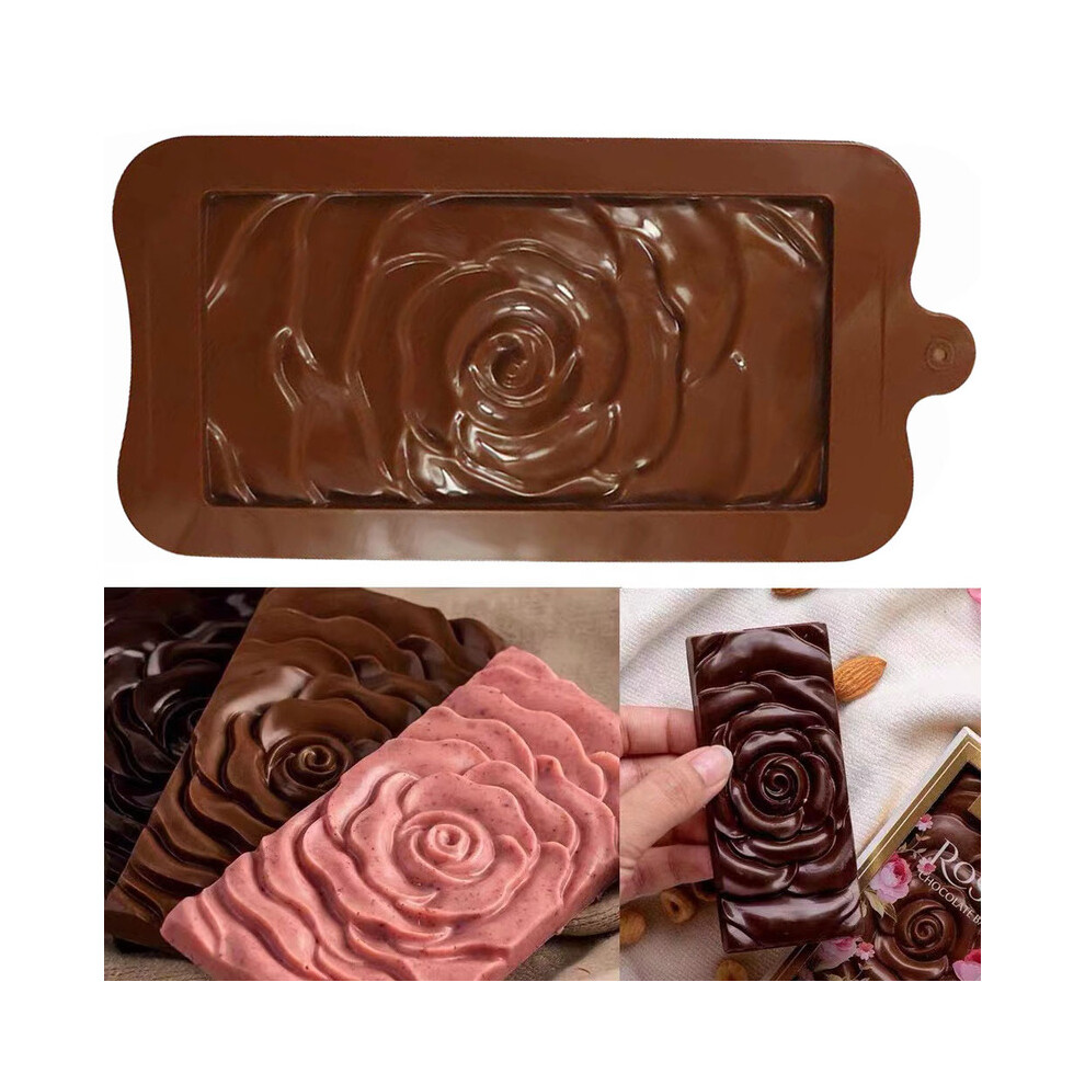 (rose) 1 moule à chocolat 3D en silicone, moule à chocolat de Dubaï, moule à barre de chocolat, moule