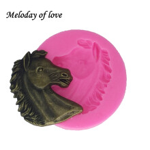 Cabeza de caballo Herramientas de silicona para decorar pasteles Moldes para fondant Moldes para manualidades