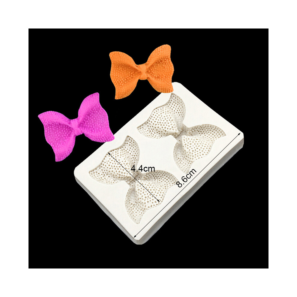 Moule à gâteau en silicone en forme de nœud papillon (orange) pour pâtisserie, chocolat, cupcakes, outils