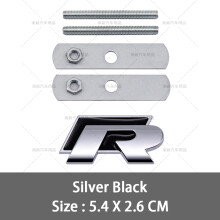 (A-17) 3D Metall Rline Abzeichen R Line Emblem Grill Fronthaube Autoaufkleber für VW Golf 6 7 8 MK6