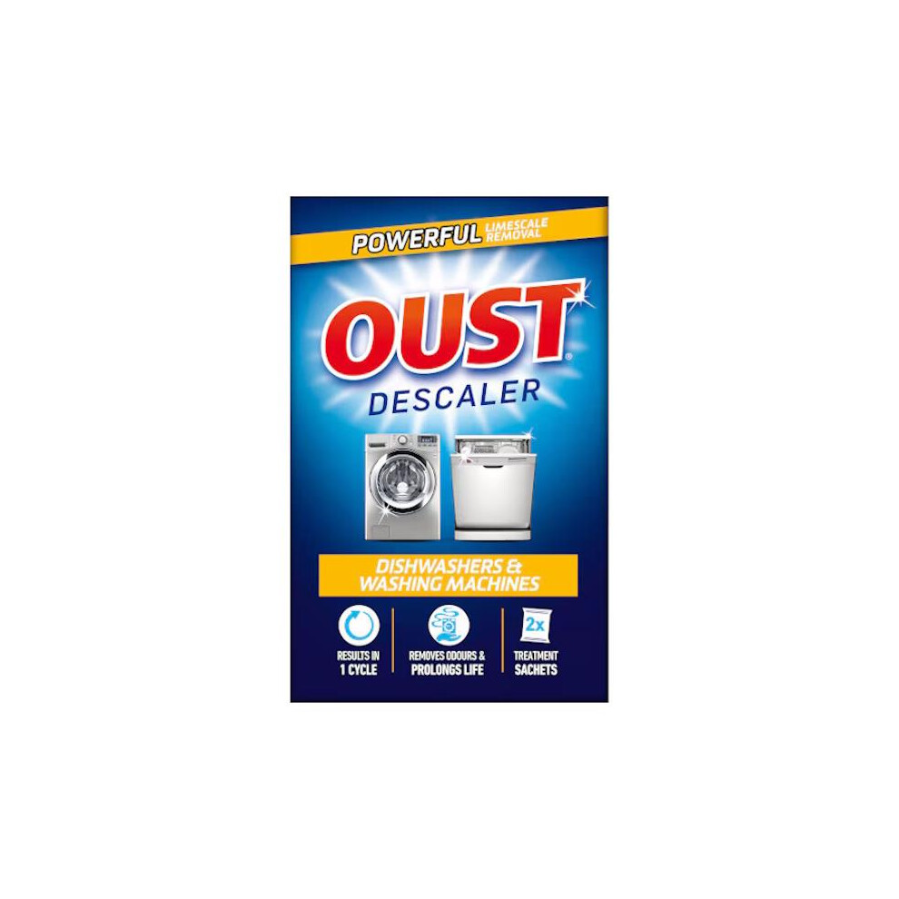 Oust 3 X Dishwashers & Washing Machines Descaler 2 X 75G