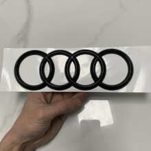 (Achterkant 2014-2021 1p)AUDI Q5 4-rings logo ABS zwart 2014-2024 auto motorkap front grill achter kofferbak