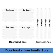 (8pc Bowl)For Mercedes-Benz Car Door Handle Bowl Scratch Protector Universal Invisible Stickers Rearview