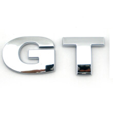 (Chrome)3D GT Car Badge auto Emblem Rear Boot car sticker Tailgate For volkswagen VW Golf Scirocco Passat