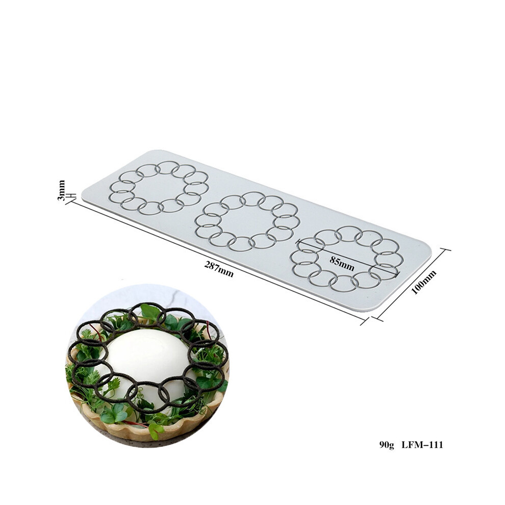(LFM-111) 23 styles de feuilles et de fleurs rondes, moule en silicone pour décoration de gâteaux, bordures