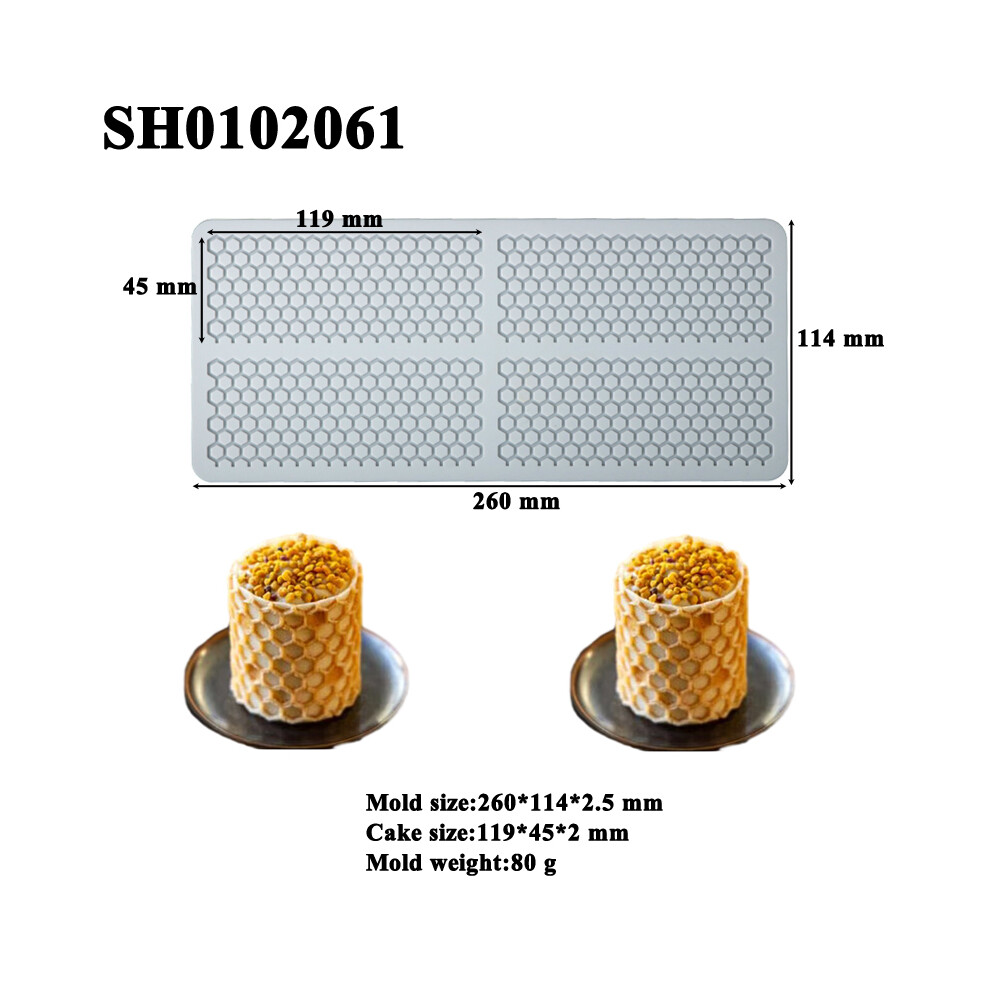 (SH0102061) Moule à pâtisserie en silicone pour décoration de dessert, pépites de chocolat évidées,