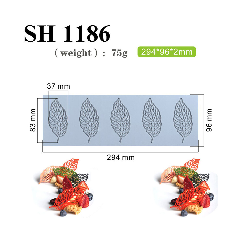 (SH 1186) Moule à pâtisserie en silicone pour décoration de dessert, pépites de chocolat évidées, motif