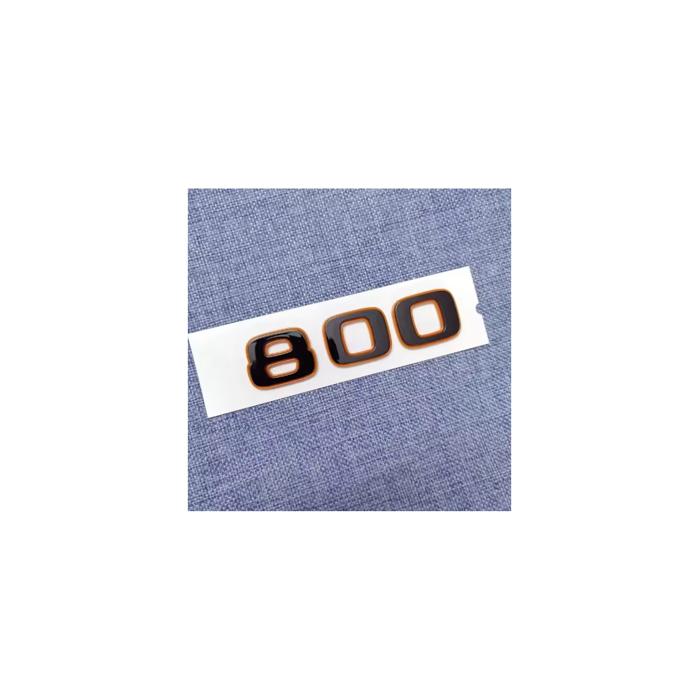 (RED 700) Emblèmes noirs et orange pour autocollant BRABUS Autocollant de coffre BRABUS Badge de voiture