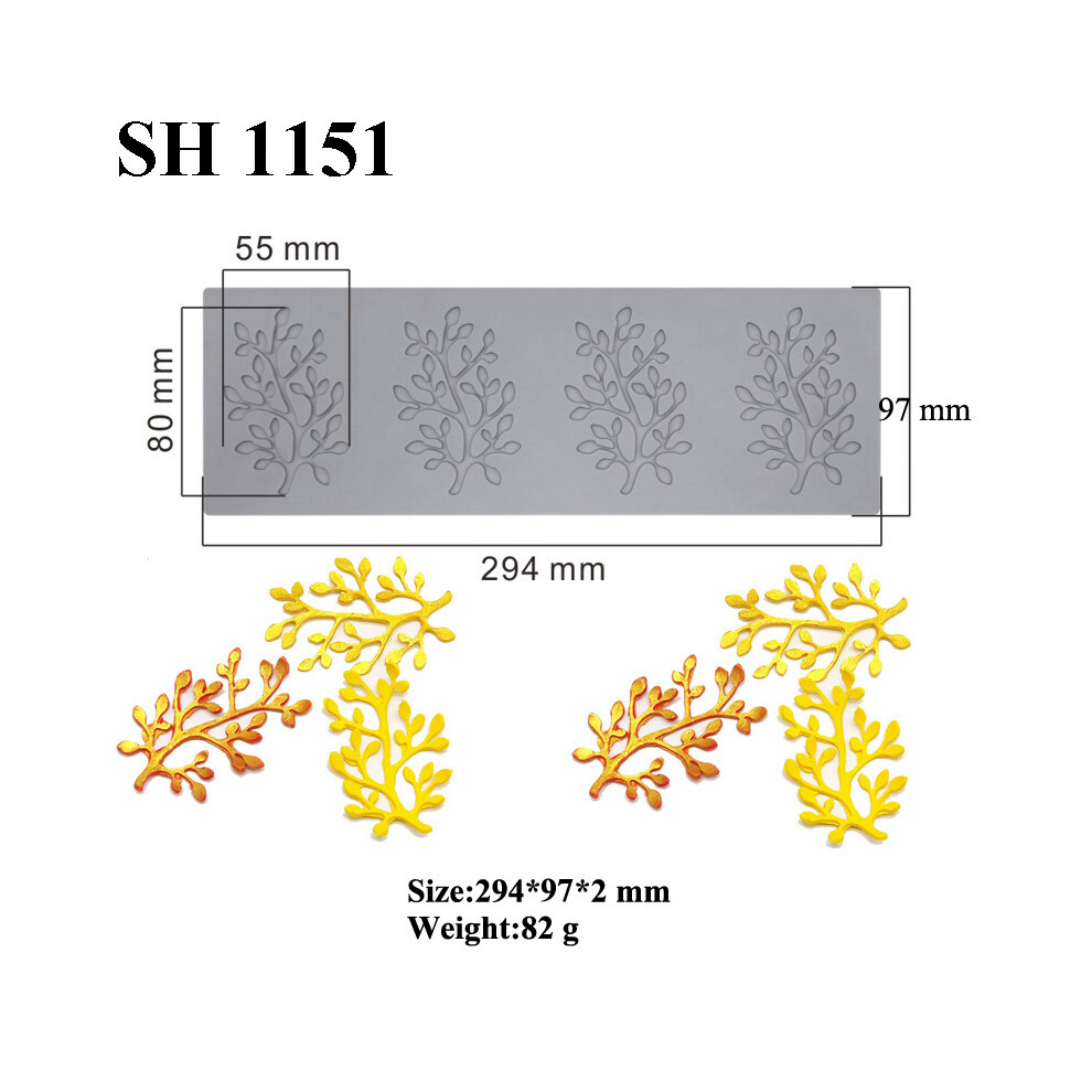 (SH 1151) Moule à pâtisserie en silicone pour décoration de dessert, pépites de chocolat évidées, motif