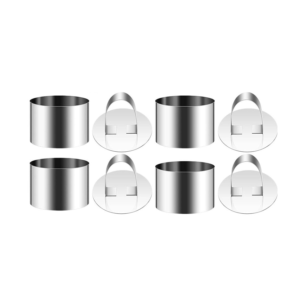 Moule à gâteau rond en acier inoxydable avec poussoir, outils de décoration de gâteaux, anneau de pâtisserie