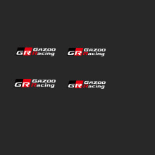 (4 kpl GR-tarra)Car GR Gazoo Racing Emblem Pyyhintarrat Heijastavat koristetarrat Toyota C-HR RAV4:lle