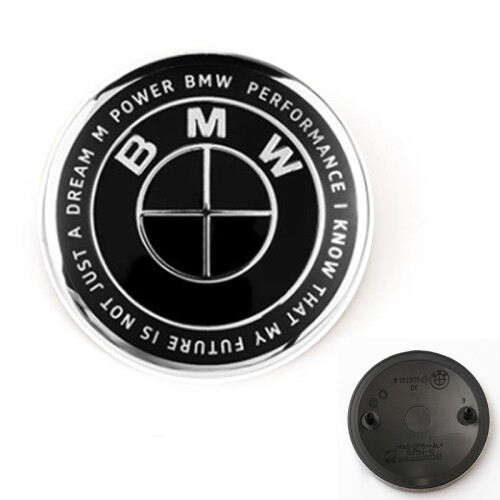 Badge Emblème BMW Capot Avant / Coffre 82 Mm - Crâne Skull Style - Compatible Nombreux Modèles BMW - Réf. 51148132375