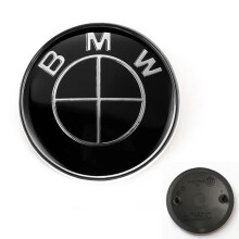(Täysmusta-82mm 1kpl)Auton edessä konepellin merkki Konepellin logo takakonttiin BMW E46 E39 E90 E36