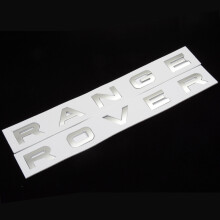 (RR Mat Zilver) 3D ABS Logo Range Rover Letters Sticker Auto Voorkant Motorkap Embleem Voor Range Rover