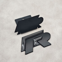 (Grill Full Black R) 3D Metalen R-Line R-logo Front Grill Embleem Auto Achterkofferbak Sticker Voor