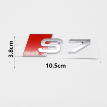 (S7 Zilver) ABS Auto-embleem Badge Sticker Voor Audi Achterkofferbak Body Emblem Badge Stickers Decoratie