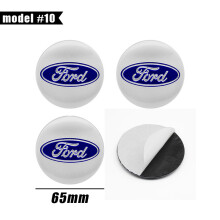 (65 mm Ford Model 10) Auton pyörän tarrat Keskinapakorkki Auton tunnusmerkkitarra Ford Focus Fiesta
