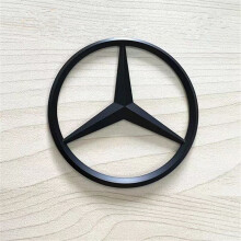 (Mattschwarz) 9cm ABS Auto Heckaufkleber Kofferraum Emblem Aufkleber für Mercedes Benz S320 W164 W203