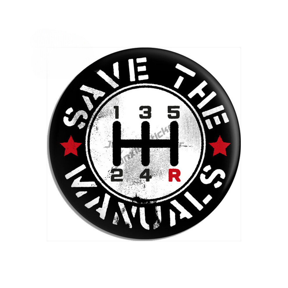 Autocollants réfléchissants (5-25 cm) avec logo Save The Manual, autocollants et décalcomanies en vinyle