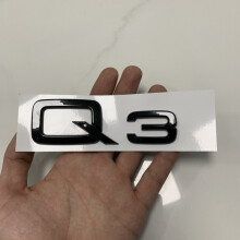 (Q3 1p) AUDI Q3 4 anelli logo ABS nero 2017-2024 cofano auto griglia anteriore baule posteriore emblema