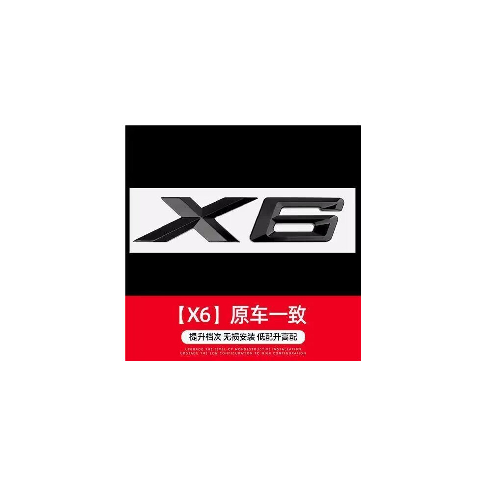 (X6 Noir) Pour BMW X1 X2 X3 X4 X5 X6 X7 Personnalité Modifiée Autocollant Décoratif Étiquette Arrière