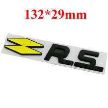 (Geel Zwart) 3D Metalen RS Logo Letters Auto-embleem Badge voor Sport Megane 3 MK4 Arkana Sandero Laguna