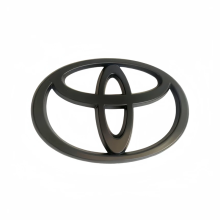 (Matzwart - 130x90mm) 3D ABS-logo Toyota-embleem voor auto voor de voor- en achterkant van de Toyota