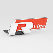 (C Rline Argento Rosso) Griglia anteriore auto, adesivo per emblema del bagagliaio, accessori per Volkswagen
