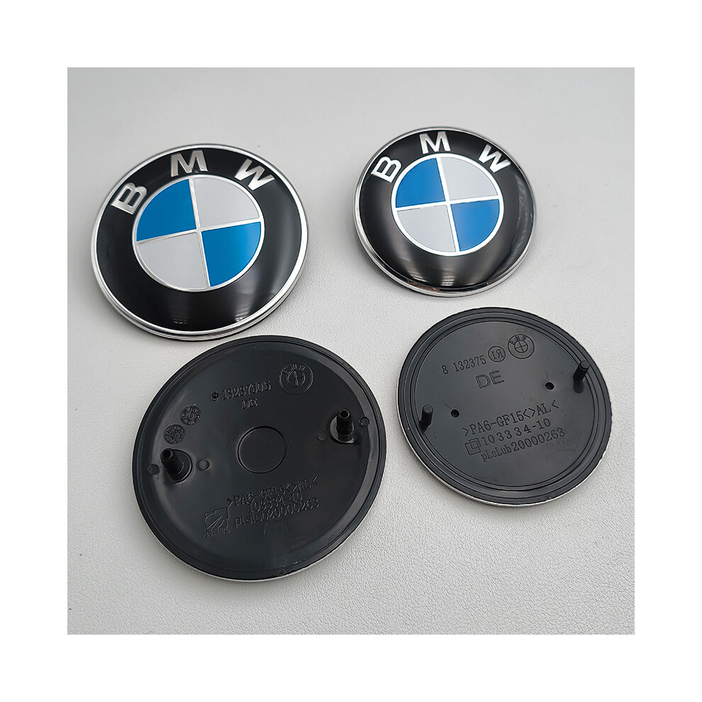 EU-Decals Emblème De Capot De Capot De Capot - 63,5 Mm - Noir