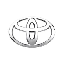 (Cromato-130x90mm) Logo 3D ABS Toyota Emblema Distintivo Anteriore Posteriore per Auto Toyota Auris
