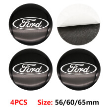 (Zwart-65mm) Auto Wielnaafdoppen Stickers Badge Voor Ford Fiesta Mondeo Explorer Focus Mondeo Escape