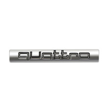 (Silver-Black-For Quattro) 1 kpl 3D Metal Car Styling Quattro Badge Emblem Takaosan tavaratilan koristetarratarrat