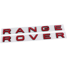 (RR Nuovo Rosso Nero) Adesivo con logo 3D in ABS per Range Rover, emblema per cofano anteriore dell'auto.