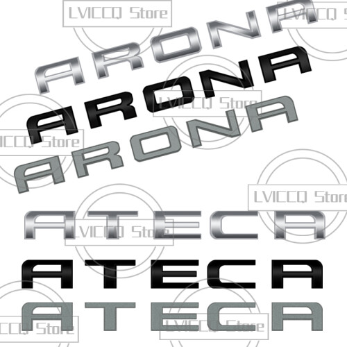 (ARONA)For Arona Ateca Car Emblem 3D Metal Logo Body Decals Sticker ...
