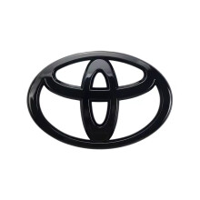 (Glanzend zwart - 100x70mm) 3D ABS-logo Toyota-embleem voor auto voor de voor- en achterkant van de