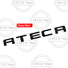 (ATECA Glänzend Schwarz) Für Arona Ateca Auto Emblem 3D Metall Logo Körper Aufkleber Aufkleber Hinten