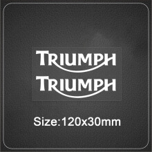 (Weiß-120x30mm) Racing Motorrad Triumph Trident Aufkleber Tank Aufkleber für Trident 660 Tiger 900 1050