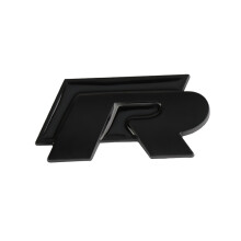 (Noir) 3D Métal R Badge Car Styling Queue Coffre Corps Emblème Décoration Autocollant Pour Volkswagen