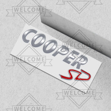 (COOPER SD) 3D-autostickers voor Mini Cooper D SD Countryman Clubman-embleem Auto Body Letter Badge