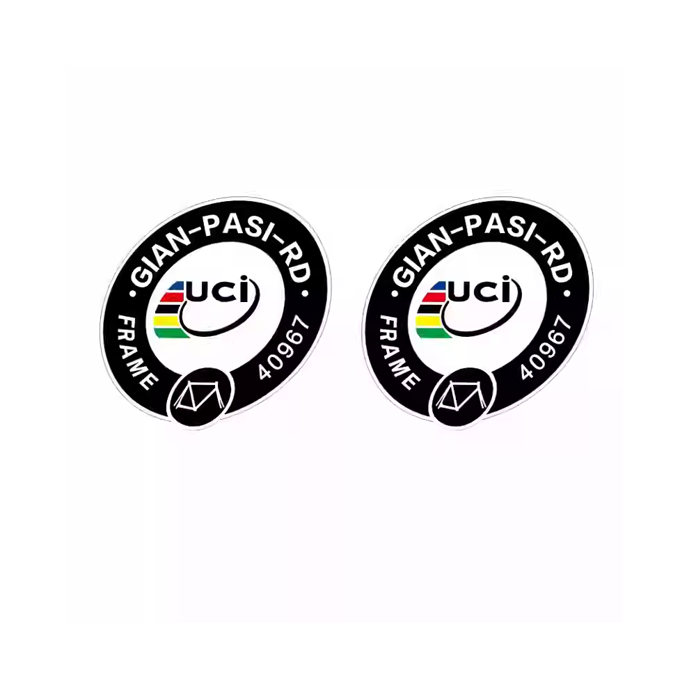 (F GIAN-3x3cm) 2x autocollants amusants de petite étiquette de certification syndicale, décalcomanies