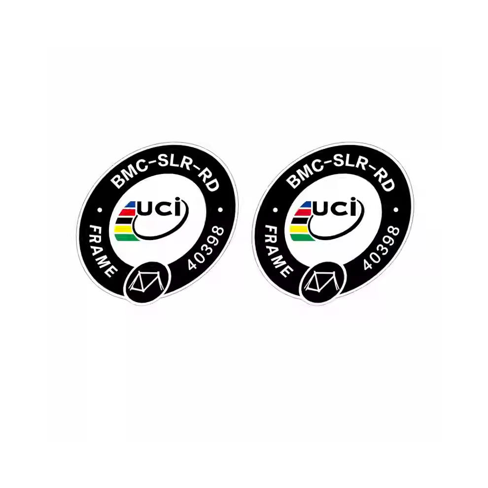 (G BMC-3x3cm) 2x autocollants amusants de petite étiquette de certification syndicale, décalcomanies