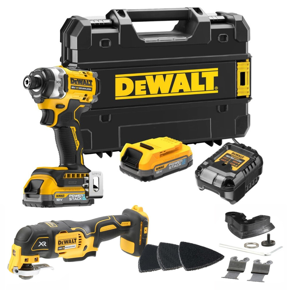 Dewalt 18v XR Premium DCF860E2T Impact Driver 282Nm 2 Bat + DCS355N Multi Tool