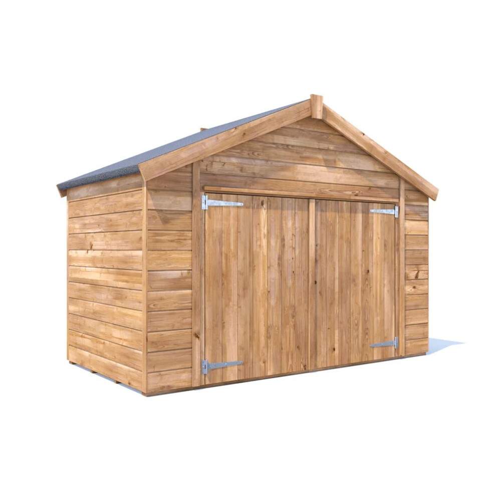 Dunster House Bike Shed W2.4m x D1.2m / W8' x D4', Fully Pressure Treated, Overlord Modular