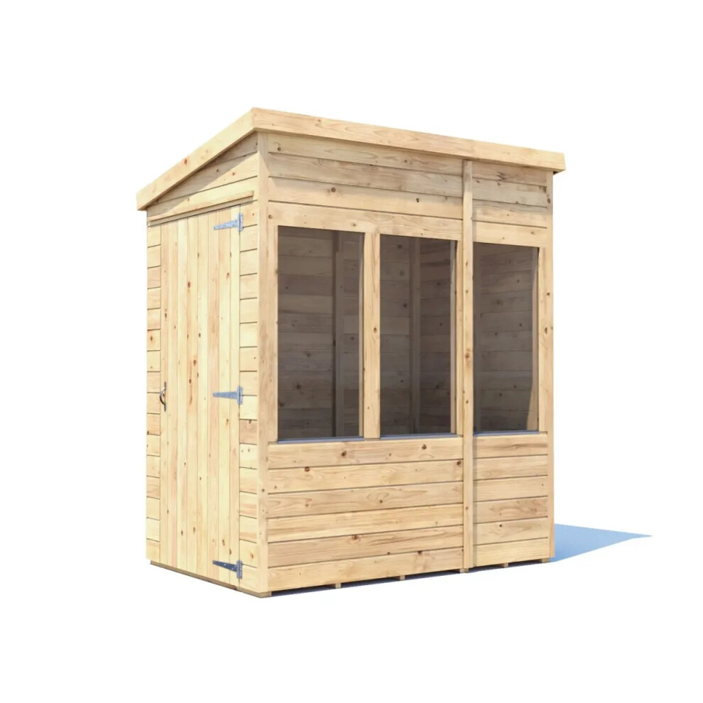 Dunster House Potting Shed Pent Roof W4' x D6' (W1.2 x D1.8m) Overlord Modular