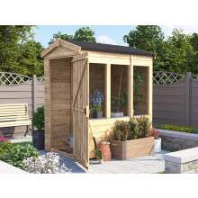 Potting Shed Apex Roof W4' x D6' (W1.2m x D1.8m) Pressure Treated Superfelt Overlord Modular Dunster House