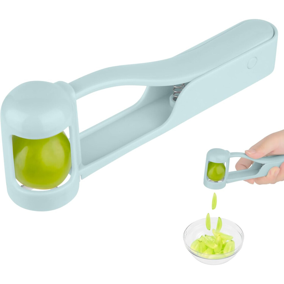 Grape Cutter Grape Slicer For Toddlers Baby, Grape Cherry Tomato Strawberry Cutter Quarter Slicer Tool For Vegetable Fruit Salad Cake(Blue) Blue Tianfu