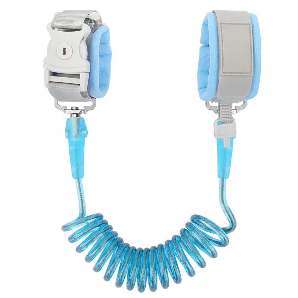 Toddler Leash, Kid Leash Anti Lost Wrist Link With Key Lock Baby Leash With Safety Wristband Rope- Mouth-1.5M Light/Blue Tianfu