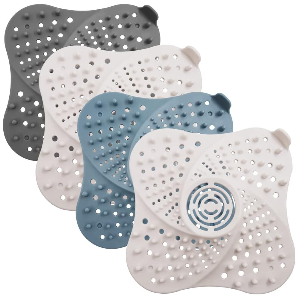 Lot de 4 couvercles de bonde de douche avec autocollants en caoutchouc pour Ã©vier de cuisine et salle de bain-image-OPC-PHKGJ5M-NEW