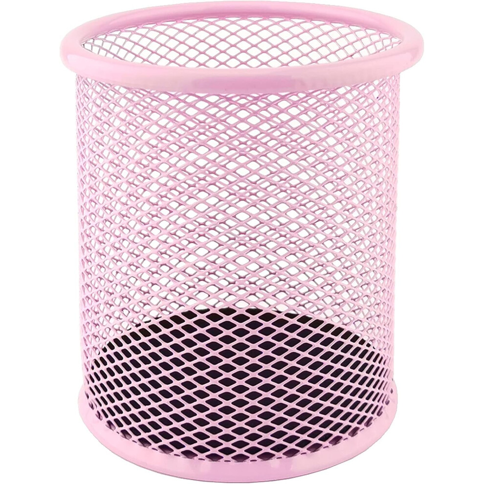 Dusty Pink ot Metal Pencil Holder - Round Metal Pen Holder - Office and Home Organization - Multifunction Mesh for Ballpoint Pen Ø 91 mm --image-OPC-PHKGKPH-NEW